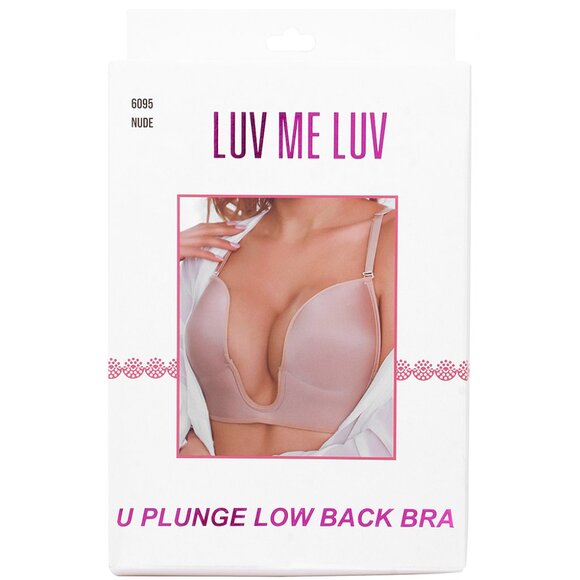 LUV ME LUV U-Plunge Low Back Bra – Nude Convertible Bra A–D - Picture 1 of 4